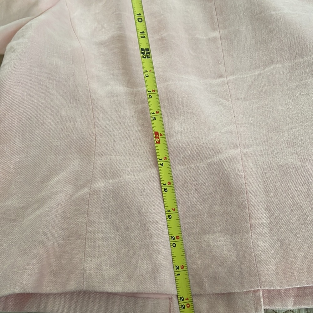 Talbots 100% Irish Linen Pink Cropped Jacket - Picture 7 of 7